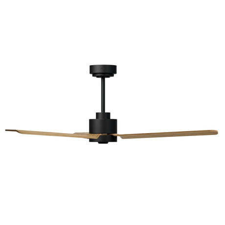 Ventilador de techo Sulion Anne negro, mate, palas madera clara 2247403