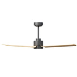 Ventilador de techo con luz Sulion Anne 127cm LED gris grafito y madera clara motor DC — vista 3