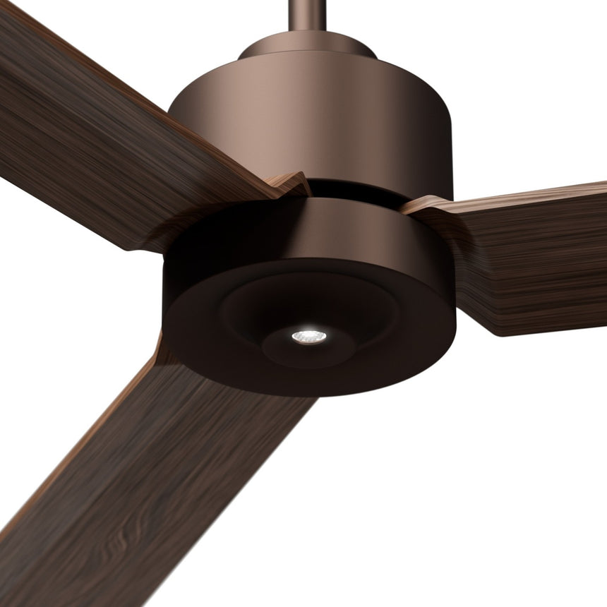 Ventilador de techo con luz Sulion Anne 127cm marrón óxido y madera oscura motor DC — vista 3