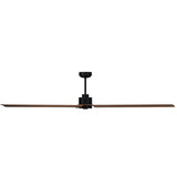 Ventilador de techo con luz Sulion Anne 220cm LED negro y madera oscura motor DC CCT — vista 2