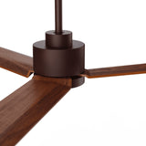 Ventilador de techo con luz Sulion Anne 127cm marrón óxido y madera oscura motor DC 2246000 — vista 3