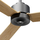 Ventilador de techo con luz Sulion Anne 127cm LED gris grafito y madera clara motor DC — vista 4