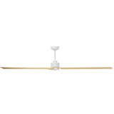 Ventilador de techo con luz Sulion Anne 220cm LED blanco y madera clara motor DC CCT — vista 2