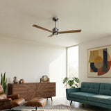 Ventilador de techo con luz Sulion Anne 127cm LED gris grafito y madera media motor DC — vista 2