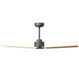 Ventilador de techo Sulion Anne 127cm gris grafito y madera clara motor DC — vista 4
