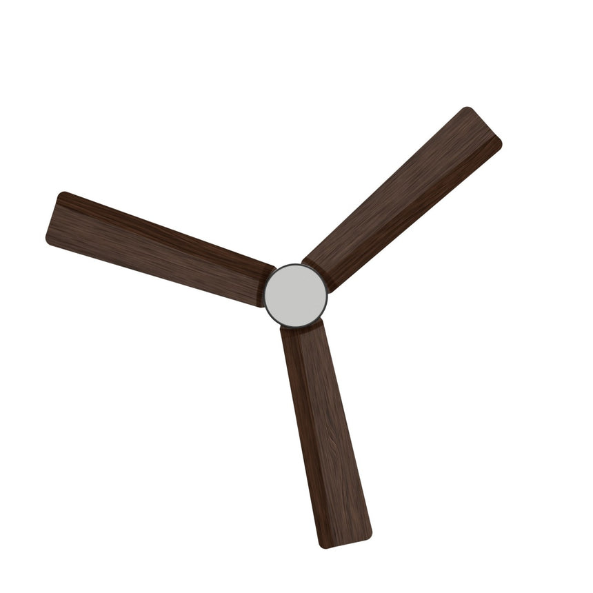 Ventilador de techo con luz Sulion Anne 127cm gris grafito y madera oscura motor DC — vista 5