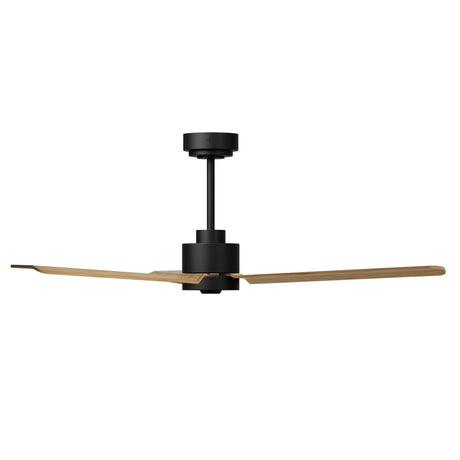 Ventilador de techo con luz Sulion Anne 127cm LED negro y madera clara motor DC CCT — vista 4