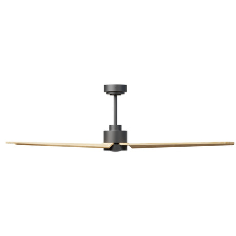 Ventilador de techo con luz Sulion Anne 160cm LED gris grafito y madera clara motor DC — vista 2