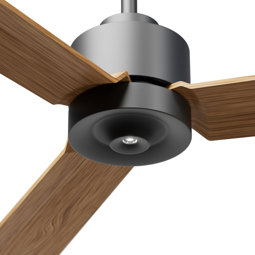 Ventilador de techo con luz Sulion Anne 127cm LED gris grafito y madera media motor DC — vista 4