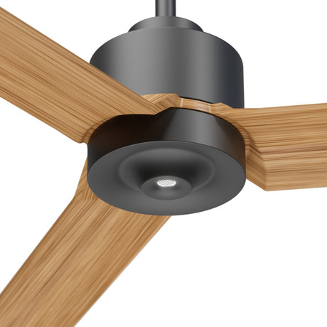 Ventilador de techo con luz Sulion Anne 220cm LED gris grafito y madera media motor DC — vista 4