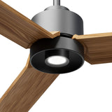 Ventilador de techo con luz Sulion Anne 160cm LED gris grafito y madera media motor DC — vista 3