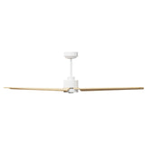 Ventilador de techo con luz Sulion Anne 160cm LED blanco y madera clara motor DC CCT — vista 3