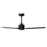 Ventilador de techo con luz Sulion Anne 127cm LED negro y madera oscura motor DC CCT — vista 4