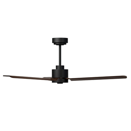 Ventilador de techo con luz Sulion Anne 127cm LED negro y madera oscura motor DC CCT — vista 4