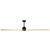 Ventilador de techo con luz Sulion Anne 220cm LED negro y madera clara motor DC CCT — vista 2
