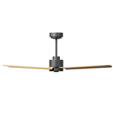 Ventilador de techo con luz Sulion Anne 127cm LED gris grafito y madera media motor DC — vista 3