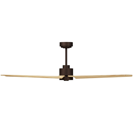 Ventilador de techo con luz Sulion Anne 160cm LED marrón óxido y madera clara motor DC — vista 3