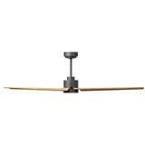 Ventilador de techo con luz Sulion Anne 160cm LED gris grafito y madera media motor DC — vista 2