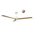 Ventilador de techo con luz Sulion Anne LED madera blanco CCT Ø132cm 2309415