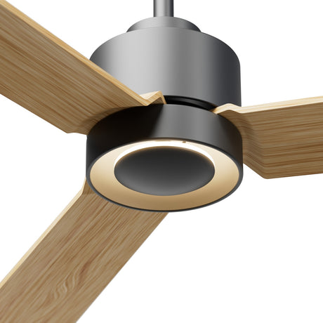 Ventilador de techo Sulion Anne grafito, mate, palas madera clara 2246734