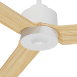 Ventilador de techo con luz Sulion Anne 220cm LED blanco y madera clara motor DC CCT — vista 4