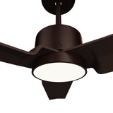 Ventilador de techo con luz Sulion Anne 127cm LED marrón óxido motor DC CCT regulable — vista 3