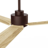 Ventilador de techo Sulion Anne 127cm marrón óxido y madera clara motor DC — vista 4