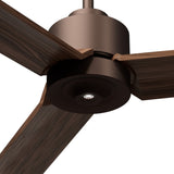 Ventilador de techo con luz Sulion Anne 160cm marrón óxido y madera oscura motor DC — vista 4