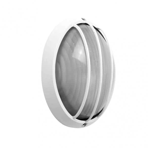 Fabrilamp Aquila Aplique Ext.oval Aluminio Peq.1xe27 Blanco  10,5x22x14 Cm Ip44 148461001