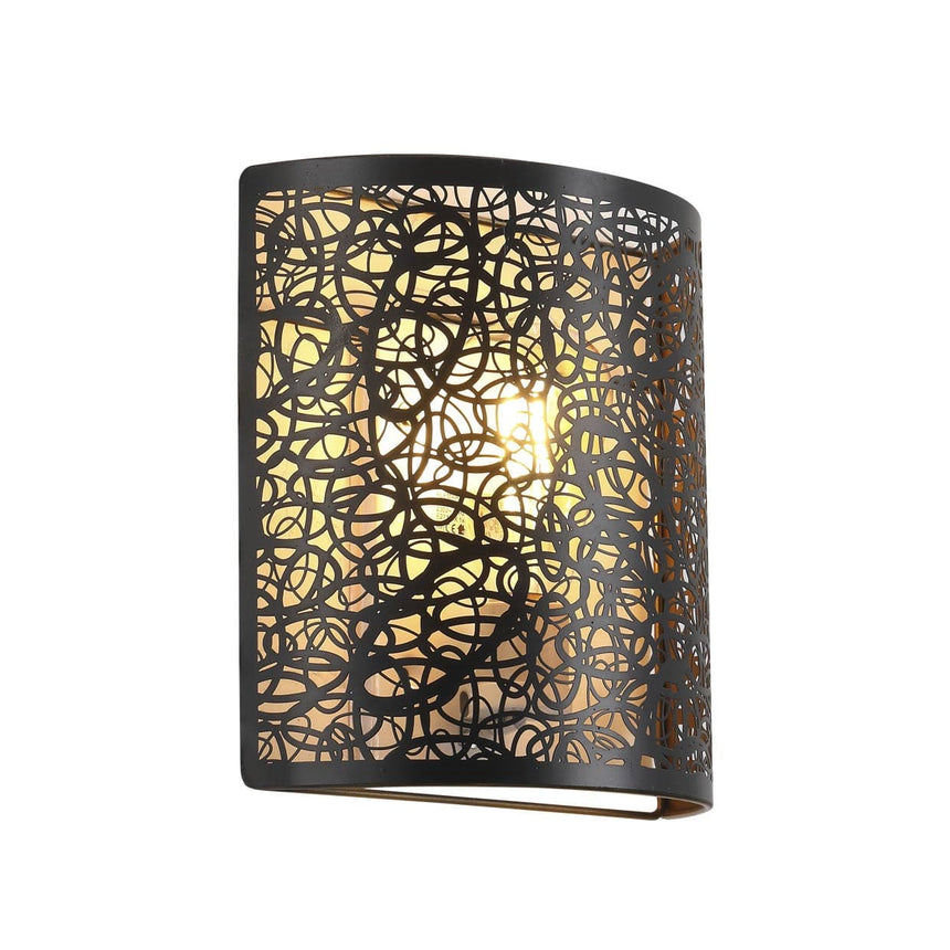 AJP GRASSE 10908 APLIQUE GRASSE NEGRO-ORO 1 X 60W E-27