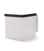 Aplique solar LEDME Jano LM6439 blanco, vista de tres cuartos sobre fondo blanco
