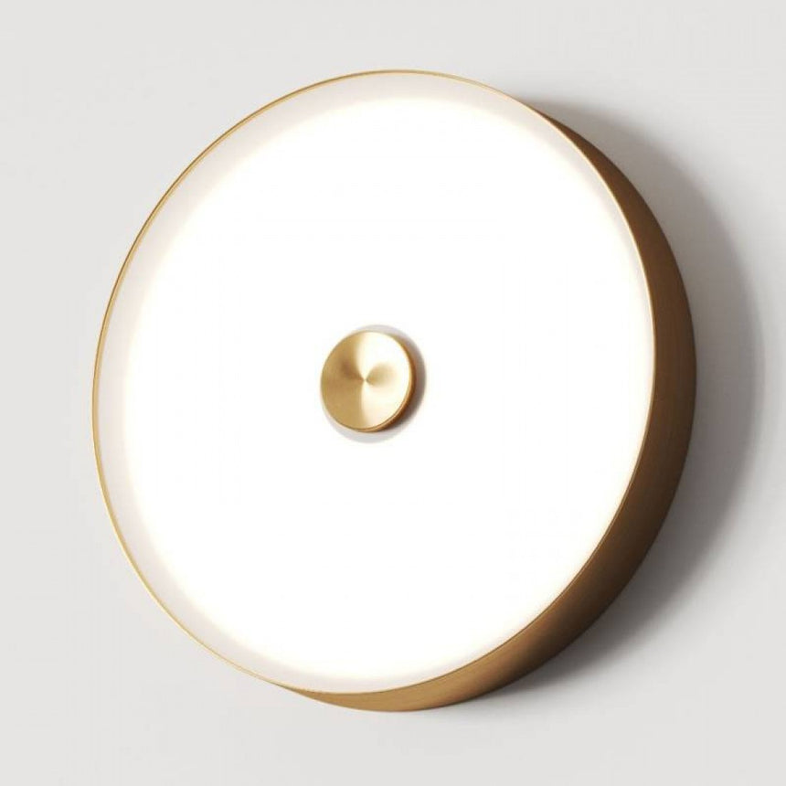 Aplique de pared Aromas Ambor A1283 en oro mate, vista completa