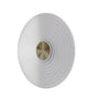 Aplique Aromas Glic A1199 completo, de cristal opal ondulado con pulsador en oro mate