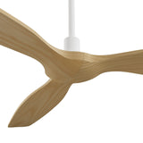Ventilador de techo Sulion Balcony Neo 142cm blanco y madera media motor DC con mando — vista 4