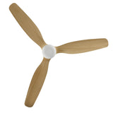 Ventilador de techo con luz Sulion Balcony Neo 142cm blanco y madera media motor DC — vista 5