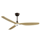 Ventilador de techo con luz Sulion Balcony Neo 142cm marrón y madera clara motor DC — vista 7