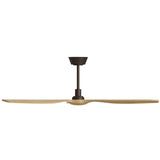 Ventilador de techo Sulion Balcony Neo 142cm marrón y madera media motor DC con mando — vista 3