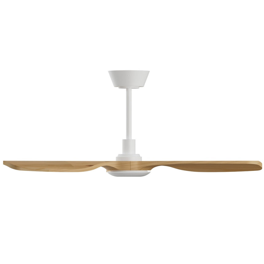 Ventilador de techo con luz Sulion Balcony Neo 107cm blanco y madera media motor DC — vista 3
