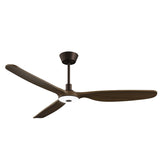 Ventilador de techo con luz Sulion Balcony Neo 142cm marrón y madera oscura motor DC — vista 6