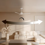 Ventilador de techo con luz Sulion Balcony Neo 107cm negro y madera oscura motor DC — vista 2