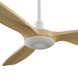 Ventilador de techo con luz Sulion Balcony Neo LED madera blanco apto exterior CCT IP44 Ø107cm 2309149
