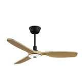 Ventilador de techo con luz Sulion Balcony Neo 107cm LED negro y madera clara motor DC — vista 6