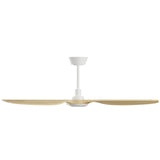 Ventilador de techo con luz Sulion Balcony Neo 142cm blanco y madera clara motor DC — vista 3