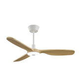 Ventilador de techo con luz Sulion Balcony Neo LED madera blanco apto exterior CCT IP44 Ø107cm 2309149