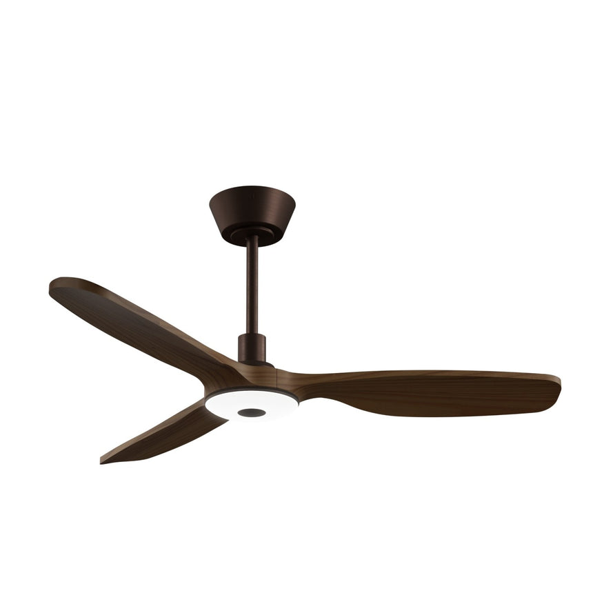Ventilador de techo con luz Sulion Balcony Neo 107cm marrón y madera oscura motor DC — vista 7