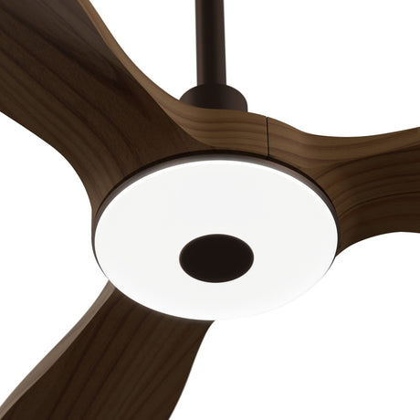 Ventilador de techo con luz Sulion Balcony Neo 107cm marrón y madera oscura motor DC — vista 8