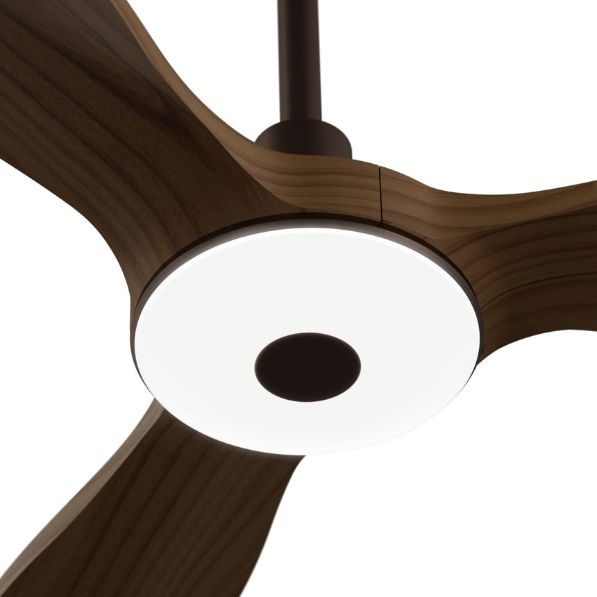 Ventilador de techo con luz Sulion Balcony Neo 107cm marrón y madera oscura motor DC — vista 8