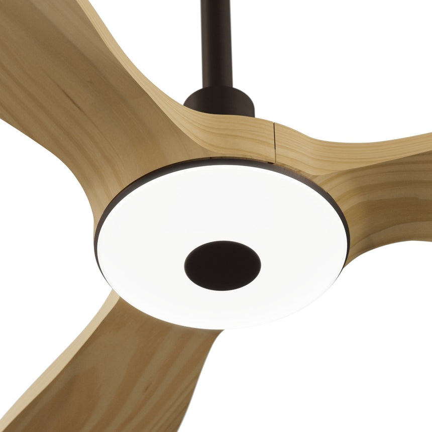 Ventilador de techo con luz Sulion Balcony Neo 142cm marrón y madera media motor DC — vista 8