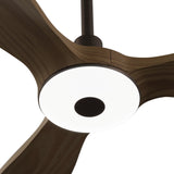 Ventilador de techo con luz Sulion Balcony Neo 142cm marrón y madera oscura motor DC — vista 7
