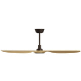 Ventilador de techo con luz Sulion Balcony Neo 142cm marrón y madera media motor DC — vista 3